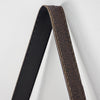 Metal and Wood Round Hanging Wall Shelf with Strap (33" x 19")